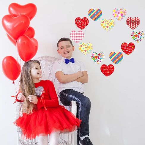 Fancy Land Heart Cutouts Colorful Valentine's Day Cutouts for School Bulletin Board Classroom Decoration 45Pcs in Saudi Arabia