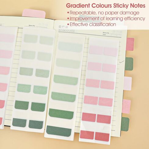 360PCS Bookmark Tabs,Green and Pink Sticky Book Tabs,Writable Annotating Tab, Tab for Notebooks,Bibles, Binders, Folders, Planners and Diaries, Pink, Green in Kuwait