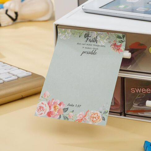 12 Pack Bible Sticky Notes - 360 Sheets Inspirational Memo Pads 4x3 Inch Floral Design Self-Stick Note Pads Bible Verse Quotes Notepads Gifts for Writing Notes Back to School Gifts Office Supplies in Kuwait
