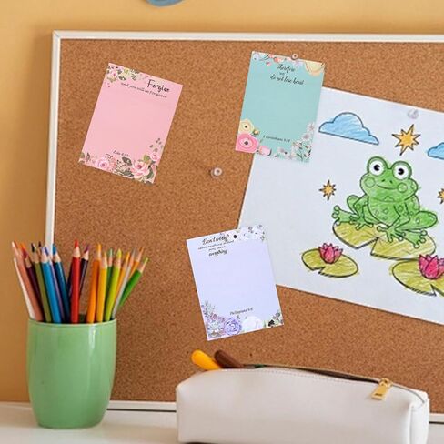 12 Pack Bible Sticky Notes - 360 Sheets Inspirational Memo Pads 4x3 Inch Floral Design Self-Stick Note Pads Bible Verse Quotes Notepads Gifts for Writing Notes Back to School Gifts Office Supplies in Kuwait