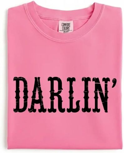 Darlin’ T-Shirt- Country Girl Shirt with Vintage Western Design-Celebrate Your Cowgirl Spirit at Concerts in Saudi Arabia