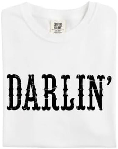 Darlin’ T-Shirt- Country Girl Shirt with Vintage Western Design-Celebrate Your Cowgirl Spirit at Concerts in Saudi Arabia