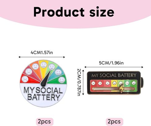 4 Pcs Pin, Pins for Backpacks, Mood Changing Energy Pins, Round and Square Shapes, Stylish Accessories for Daily Use, Friends and Teens in Kuwait