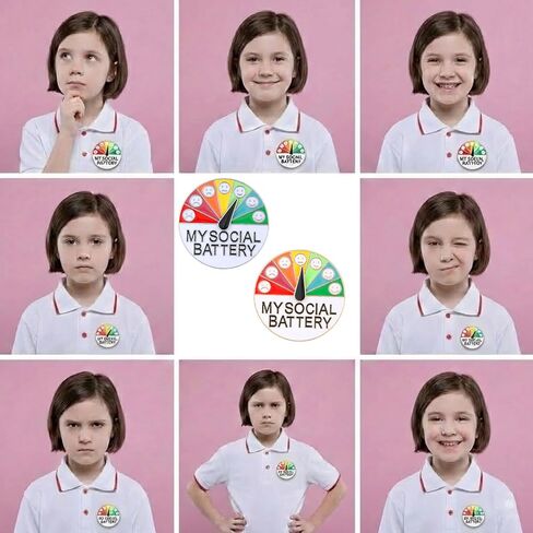 4 Pcs Pin, Pins for Backpacks, Mood Changing Energy Pins, Round and Square Shapes, Stylish Accessories for Daily Use, Friends and Teens in Kuwait