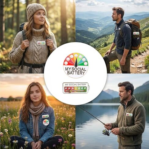 4 Pcs Pin, Pins for Backpacks, Mood Changing Energy Pins, Round and Square Shapes, Stylish Accessories for Daily Use, Friends and Teens in Kuwait