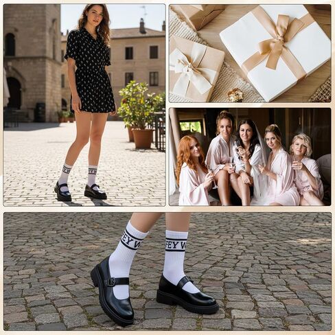 Wifey Socks White Bridesmaid Socks Wedding Soft Cotton Bachelorette Sock Bride Bridal Shower Socks Engagement Bride Be Gift for Women Party Wife Newlywed Couple Anniversary Valentine's Day in Saudi Arabia
