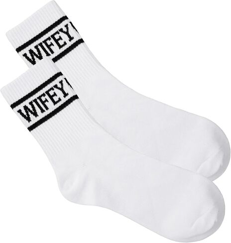 Wifey Socks White Bridesmaid Socks Wedding Soft Cotton Bachelorette Sock Bride Bridal Shower Socks Engagement Bride Be Gift for Women Party Wife Newlywed Couple Anniversary Valentine's Day in Saudi Arabia