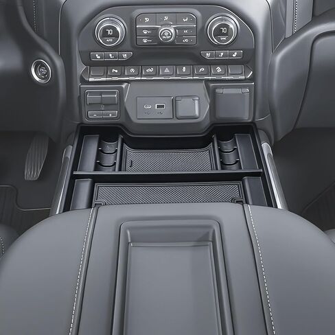 منظم وحدة التحكم المركزية متوافق مع 2019-2022 Chevy Silverado/GMC Sierra 1500 و2020-2023 Silverado/Sierra 2500HD 3500HD ملحقات مسند الذراع (وحدة التحكم الكاملة مع مقاعد الدلو فقط) in Saudi Arabia
