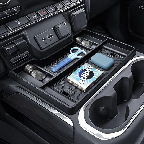منظم وحدة التحكم المركزية متوافق مع 2019-2022 Chevy Silverado/GMC Sierra 1500 و2020-2023 Silverado/Sierra 2500HD 3500HD ملحقات مسند الذراع (وحدة التحكم الكاملة مع مقاعد الدلو فقط) in Saudi Arabia