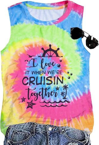 SFHFY Beach Tanks Women: Hawaiian Sleeveless T Shirt Seashell Starfish Vest Cruise Tank Summer Vacation Tee Tops in Saudi Arabia