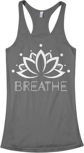 قميص بدون أكمام للسيدات من Threadrock Breathe Lotus Flower Racerback in Saudi Arabia