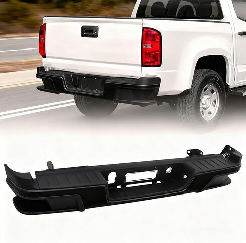 مجموعة مصد الصدمات الخلفية متوافقة مع 2016 2017 2018 2019 2020 2021 2022 Chevy Colorado GMC Canyon، W/O Park Sensors، أسود، بديل لـ 84190118، 84568267، GM1103180، GM1103181 in Saudi Arabia
