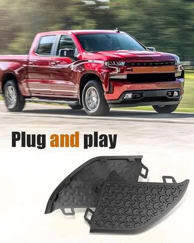 زوج واحد من وسادة خطوة المصد الخلفي مناسبة لسيارة Chevy Silverado 1500 2019-2025، استبدال GM1196107 GM1197107 191275839270 191275843802 84227858 84227859، وسادة خطوة زاوية يسار ويمين، بلاستيك PP in Saudi Arabia
