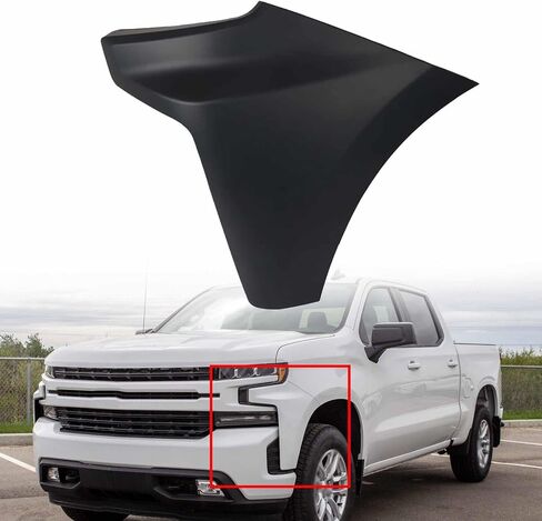 Front Bumper End Cap Left Side Black Extension Replacement for 2019-2022 Silverado 1500 in Saudi Arabia