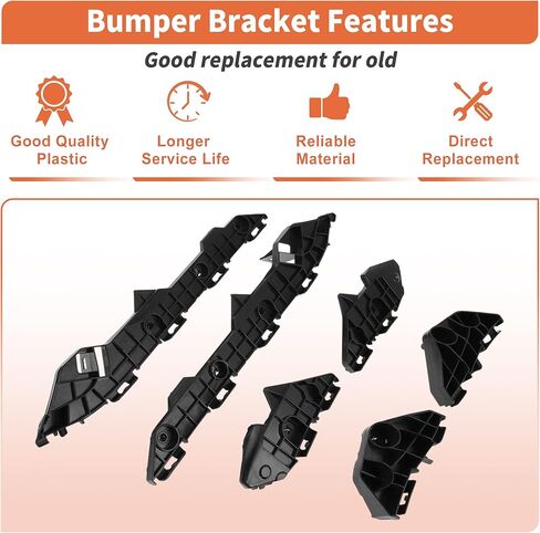 دعامة المصد الخلفي لسيارة Toyota Corolla 2009-2013 رقم 5215602100/5215502110/5256302060/5256202080/5215802010/5215702020 6 قطع دعامة المصد الخلفي الأيمن والأيسر in Kuwait