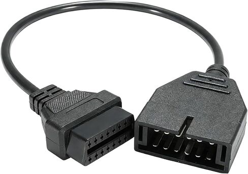 OBD1 Scanner Connector, Scanner Cable Code Reader, OBD1 Compatible with GM 12 Pin to OBD2 16 Pins Socket Scan Diagnostic Extension Tool, Cable Connector Adapter Replacement in Kuwait