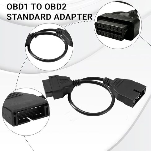 OBD1 Scanner Connector, Scanner Cable Code Reader, OBD1 Compatible with GM 12 Pin to OBD2 16 Pins Socket Scan Diagnostic Extension Tool, Cable Connector Adapter Replacement in Kuwait