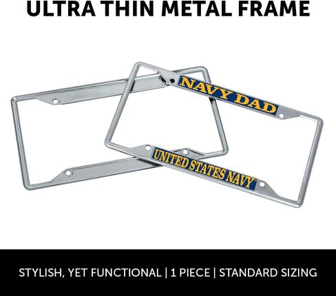 Desert Cactus US Navy License Plate Frame Dad Car Tag Holder for Front or Back of Car Officially Licensed Metal United States in Saudi Arabia