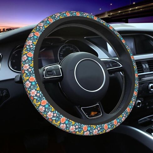 Purple Butterfly Steering Wheel Cover - Beautiful Butterfly Steering Wheel Covers Women Men Girls Car Accessories Decor Anti-Slip Auto Neoprene Universal 15 Inch Steering Wheel Protector in Saudi Arabia