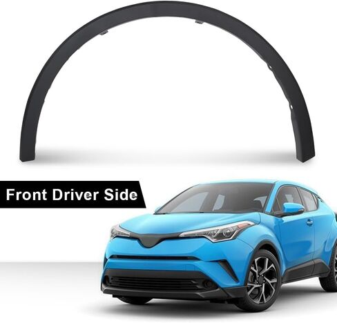 ANDPLAY Front Fender Flare Trim Wheel Opening Molding Compatible with Toyota CHR Nightshade 2021-2022 Fit Toyota CHR XLE 2018-2022 Fit Toyota CHR LE 2019-2022 75602F4010 TO1290115 Left Driver Side in Saudi Arabia