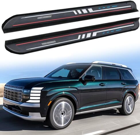 2PCS Aluminum Running Boards Fits Hyundai Palisade 2026 Side Steps Nerf Bar Style with Brackets, All Weather Accessory in Kuwait