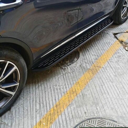 2Pcs Aluminum Runnings Boards Fits for Jeep Grand Cherokee 2022 2023 2024 2025 2026 Side Steps Textured Anti-Slip Surface 400lbs Capacity Black and Silver in Kuwait