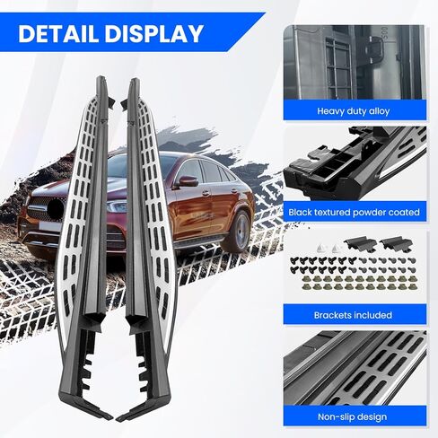 Running Boards Side Pedal Compatible with 2020 2021 2022 2023 2024 Mercedes Benz GLE-Class Coupe C167 GLE 53 AMG GLE 63 AMG Side Steps with Brackets,2 PCS Right & Left Side Step Rail Nerf Bars(Silver) in Saudi Arabia