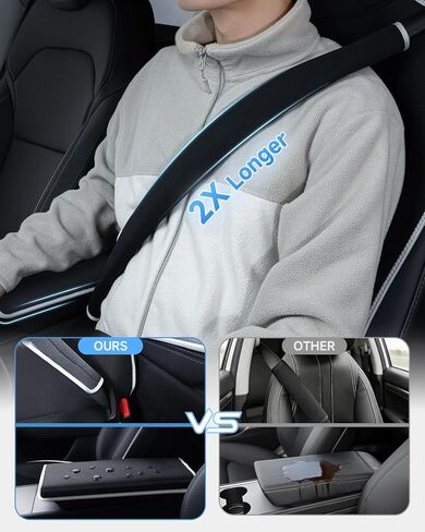 غطاء مقعد السيارة من النيوبرين المقاوم للماء لطراز Tesla Y/3/X/S مع أحزمة أمان ممتدة ومنصات صندوق مسند الذراع، واقي مقعد مقاوم للعرق وغير قابل للانزلاق للجري واليوجا للأطفال وحماية الحيوانات الأليفة (أبيض، 3 قطع) in Kuwait