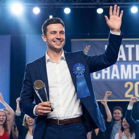 1st Place Rosette Ribbon Blue First Prize Award Ribbons, Honorable Participation Badge Ribbons for Competitions Sports Events Dance Show Science Fair Medal Ribbon for Awards, 11.02 x 3.94 Inches in Kuwait