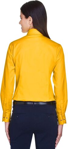 Ladies' Easy Blend™ Long-Sleeve Twill Shirt with Stain-Release M SUNRAY YELLOW in Kuwait
