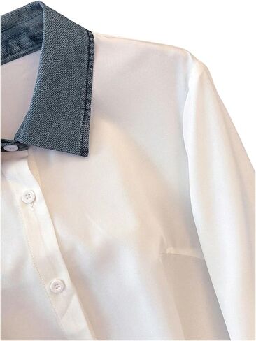 SOLY HUX Women's Button Down Shirt Long Sleeve Collared Dressy Casual Blouse Tops in Saudi Arabia