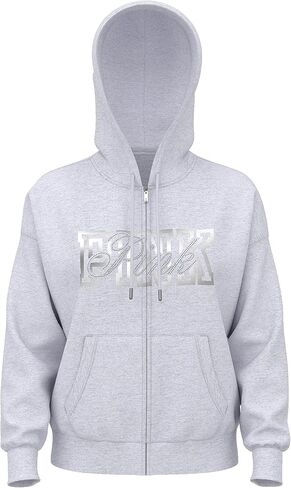 Victoria's Secret PINK Ivy Fleece Campus Full-Zip Hoodie Rhinestone Gray Limited Edition New in Saudi Arabia