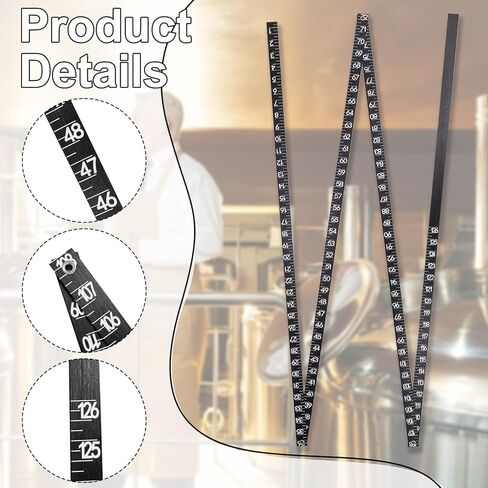 عصا قياس خزان الزيت، 4 أضعاف إلى 126 بوصة عصا قياس خزان الوقود، مسطرة قياس خزان الزيت الخشبية القابلة للطي للخزان العميق in Kuwait