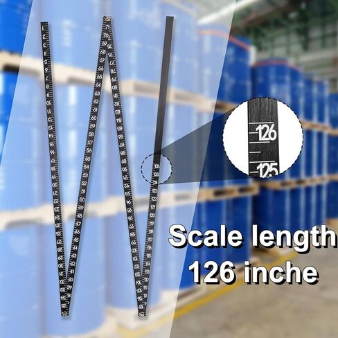 عصا قياس خزان الزيت، 4 أضعاف إلى 126 بوصة عصا قياس خزان الوقود، مسطرة قياس خزان الزيت الخشبية القابلة للطي للخزان العميق in Kuwait