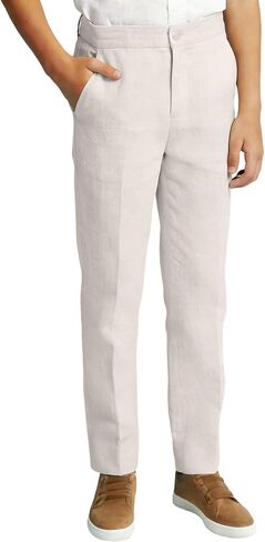 الأولاد الكتان الدعاوى السراويل الأطفال خفيفة الوزن شقة الجبهة اللباس السراويل للأطفال الصغار الصبي المراهقين الرسمي الزي المدرسي السراويل in Kuwait