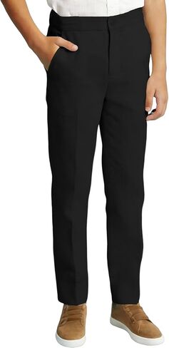 Boys Linen Suits Pants Kids Lightweight Flat Front Dress Pants for Toddler Boy Teens Formal School Uniform Trousers in Saudi Arabia