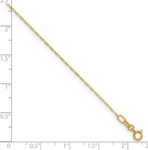 JewelryWeb 14k الذهب الأصفر الصلب 1mm سفينة بحرية مارينر مرساة سلسلة قلادة 20 بوصة سلسلة قلادة للنساء والرجال in Saudi Arabia