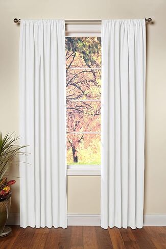 COTTON CRAFT White Curtains 84 Inch Length – 4 Panels Thick Cotton Duck Fabric Reverse Tab Top Window Drapes with Tie Backs – Light Filtering Privacy Curtains – 50 x 84 in Kuwait