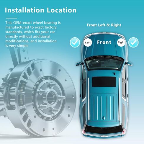 مجموعة محور تحمل العجلات الأمامية 515066 لنيسان أرمادا 2005-2007، باثفايندر 2004، باثفايندر أرمادا 2004، تيتان 2004-2007، إنفينيتي QX56 2004-2007 (قطعتان) in Kuwait