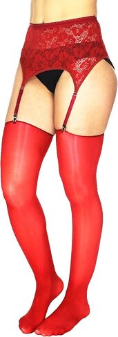 Mona's Choice Mens Sissy Garter Belt & Oil Shine Garter Stockings Set in Kuwait