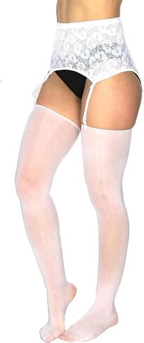 Mona's Choice Mens Sissy Garter Belt & Oil Shine Garter Stockings Set in Saudi Arabia