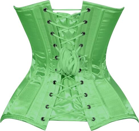 Daisy corsets Women's Daisy Corsets Womens Green Satin Overbust Corset Waist Cincher Bustier & Plus Size in Saudi Arabia