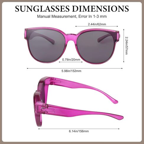 JALEBI Polarized Fit Over Glasses Sunglasses for Women Large Round Cat Eye Shades UV400 Protection Lightweight for Driving in Saudi Arabia