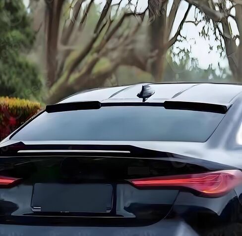 Rear Window Roof Spoiler Visor Wing Compatible with BMW 4 Series G22 Coupe M4 G82 2021-2025 430i/ M440i Gloss Black Top Wing Lip Exterior Accessories in Kuwait