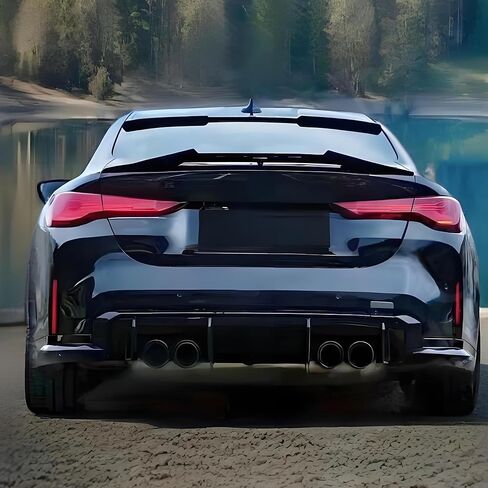 Rear Window Roof Spoiler Visor Wing Compatible with BMW 4 Series G22 Coupe M4 G82 2021-2025 430i/ M440i Gloss Black Top Wing Lip Exterior Accessories in Kuwait