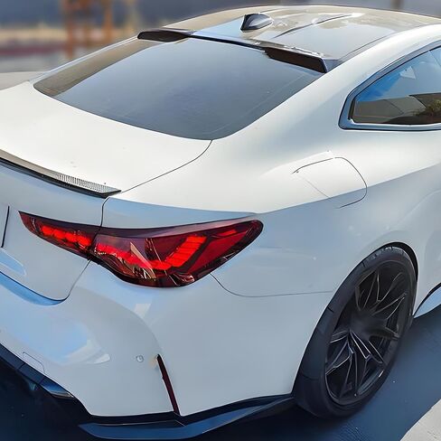 Rear Window Roof Spoiler Visor Wing Compatible with BMW 4 Series G22 Coupe M4 G82 2021-2025 430i/ M440i Gloss Black Top Wing Lip Exterior Accessories in Kuwait