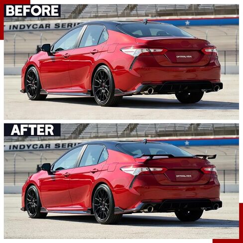 جناح جناح سبويلر مقاس 57 بوصة أسود لامع، متوافق مع 2018-2024 Toyota Camry SE/XSE/LE/XLE/TRD و2018-2020 Honda Accord LX/Sport/EX/Touring، جناح خلفي عالي الركل (أسود لامع) in Kuwait
