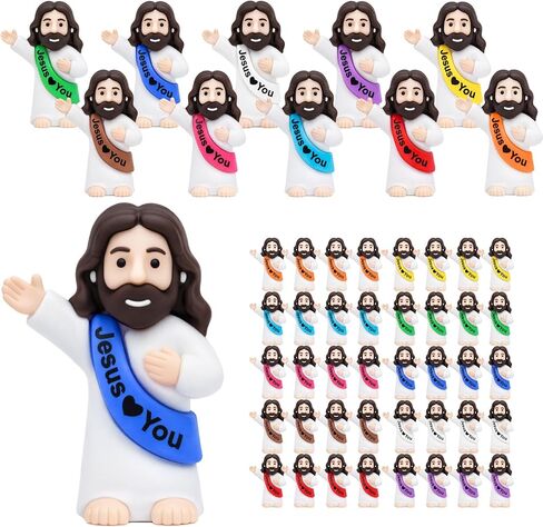 100pcs Pocket Jesus Loves You Figures Baby Praying Jesus Figurines in Bulk Religious Celebration Church Hand Outs Gifts for Baptism, Bible Studies, Easter Egg Stuffers in Saudi Arabia
