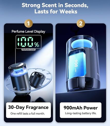 P3 2026 معطر هواء السيارة الذكية المحدث، موزع عطر فاخر للسيارة الجديدة، تشغيل/إيقاف تلقائي، كثافة قابلة للتعديل تدوم طويلاً لمدة 4 أشهر، هدايا معطرة للسيارات للنساء والرجال in Kuwait