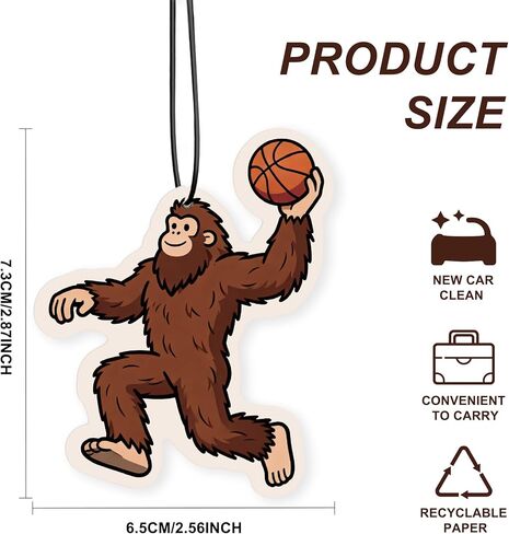 Big Foot Car Air Freshener 10-Pack for Men – Funny Sasquatch Car Air Freshener Hanging, New Car Scent, Humorous Gifts for Boyfriend, Husband, Dad, Truck Drivers in Saudi Arabia